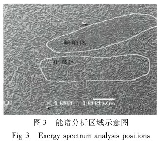 能譜分析區域示意圖 能譜分析區域示意圖